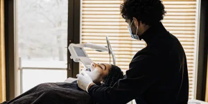 Dental implant procedure at Celebrity Smiles Melbourne with advanced technology in a comfortable dental office